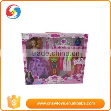 Lovely russian doll plastic educational baby doll toys with colorful clothes for girl