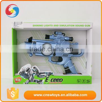 Children toys free samples plastic b/o projective gun with light and sound