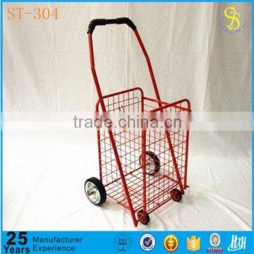 Foldable shopping cart& trolleys with 4 wheels, metal shopping cart of Guangzhou factory                        
                                                Quality Choice