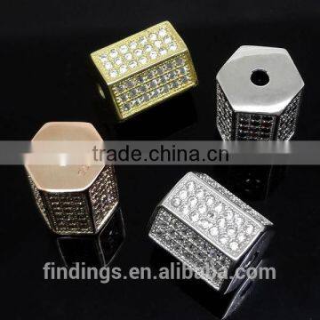 SJ3120 sterling silver 925 jewelry,micro pave diamond beads,rose zircon jewelry