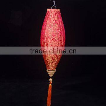 Wax gourd chinese silk fabric lantern electric chinese lanterns