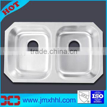 ss304 Double 7447A Jiangmen Manufacturer Stainless Steel Undermount Utility Sink for Kitchen Countertop