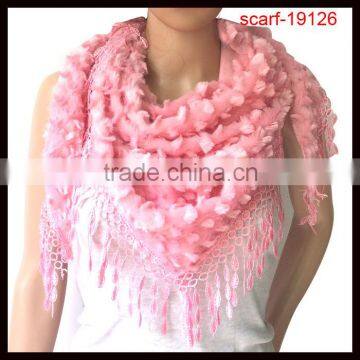 winter fur pink scarves wholesale