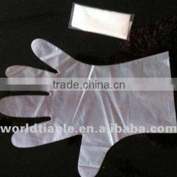 EVA gloves with LDPE heat cap