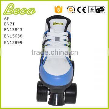 Wholesale Blue PVC Wheel Boy Disco Quad Roller Skate for Clud photo-3