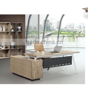 T Shape Melamine Laminated Luxury Open Space Market Wood and Steel Office Manager Desk photo-4