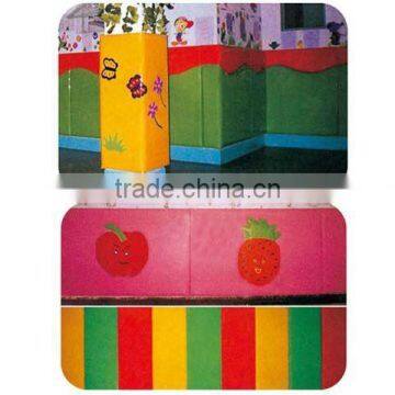 PVC leather + EPE foam protecting-mat of kindergarten wall