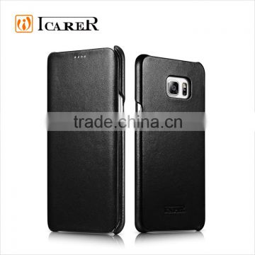 ICARER Luxury Leather Flip Case For Samsung Galaxy S6 Edge Plus