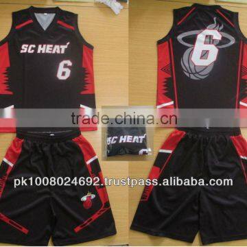 fully sublimated polyester basketball uniform