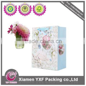 Gift paper bag with flower printing