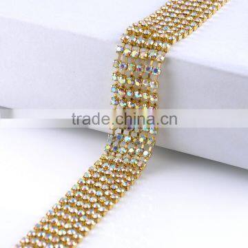 Wholesale Rhinestone cup chain for shoe garment