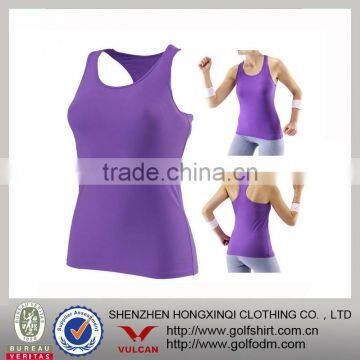 Summer Ladies Fitness Purple Color Tank Top For Yoga Sport