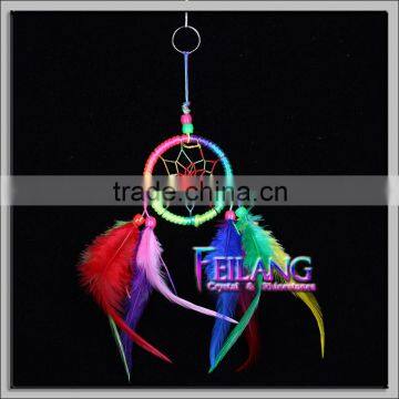 Colour Key Ring feathers car hanging ornament dceor Dream Catchers