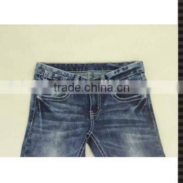 Ladies Jeans Pent Middle Washing Effect photo-4