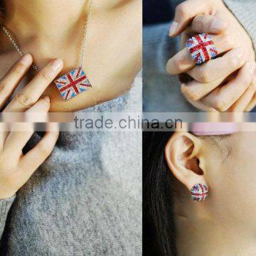 new model 2014 British flag earring