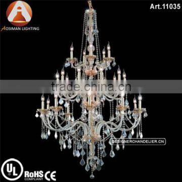 25 Light Bohemian Big Chandelier Crystal for Interior Decoration