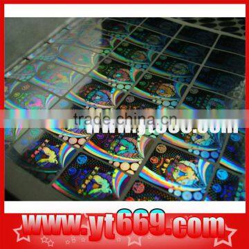 holographic fluorescence sticker