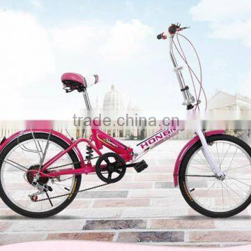 20-inch folding bike high-carbon steel shock absorbing folding bike