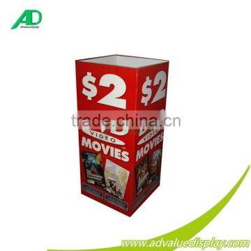 Cardboard dump bin display box for pop sales , corrugated paper display for DVD CD hot selling