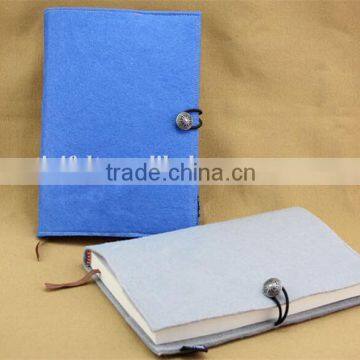 Classical design felt cover note book/memo book, diary book