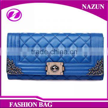 Popular Style Wine Red Bag Leather Women Fashion Purses Clutch Bags photo-3