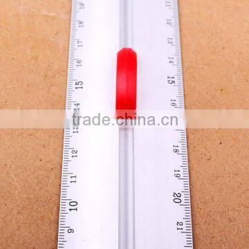 8''/12" Aluminum Ruler With Red Finger Grip,aluminum Level Ruler With Handle photo-4