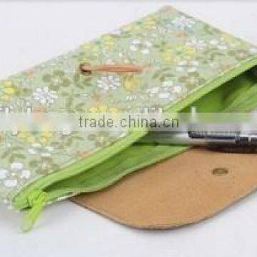 polyester pen bags with leather lid