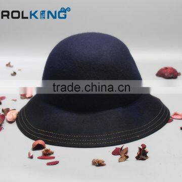 New Design Felt Fashion Woman Fedora Hat Custom Wool Lady Hat photo-3