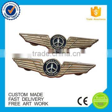 Plating silver metal pilot wings lapel pins