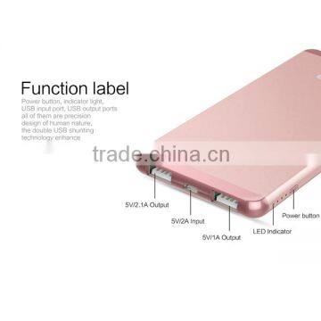 New technology USB3.1 USB C super thin type c USB power bank 10000mah