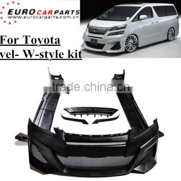 Hot new FRP arrival body kits fit for toyota VEL~ w-style