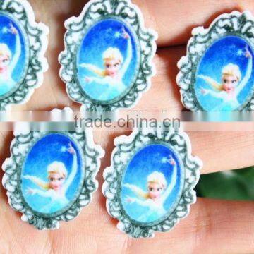 New arrival planar resin resin cabochons resin cartoon characters with glitter for kids phone accessaries