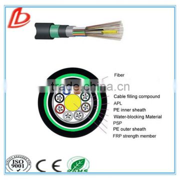 8 core Non-metallic Strength Member armored Cable, GYFTA53 fiber optic cable