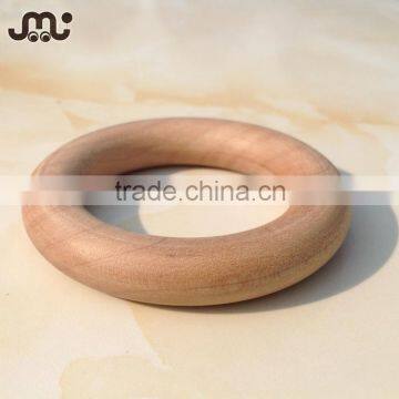 Eco smooth unfinished baby wooden teething ring