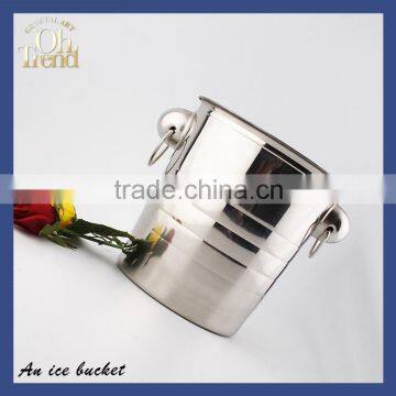 Top quality cylindricalmini ice bucket/rattan bar set for bucket