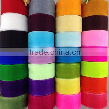 China manufacturer made personalized rainbow organza ribbon