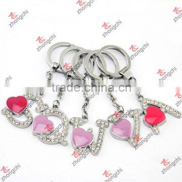 New Design Colorful Heart Letters Metal Keychain (KR15121421)