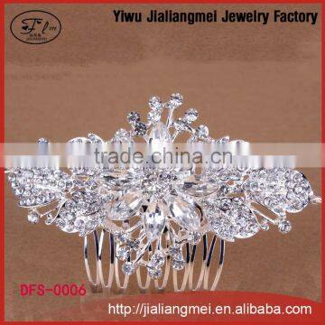 FACTORY PRICE!!! Wholesale bridal wedding silver plated hair accessories hair comb jewelry in china