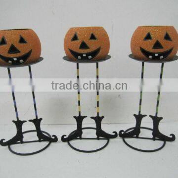 Halloween pumpkin tealight holder