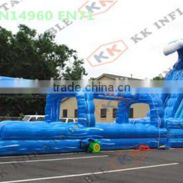 Customized adults size Typhoon large inflatable water slip n slide