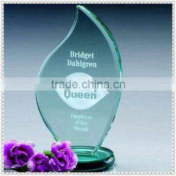 Etched Jade Glass Frame Awards For Business Gifts