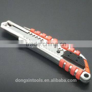 2016 new design aluminium alloy handle 18mm art cutter knife utility knife