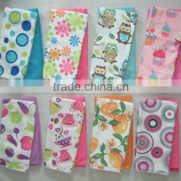 custom print cleaning towel tea towel microfiber towel set wholesale