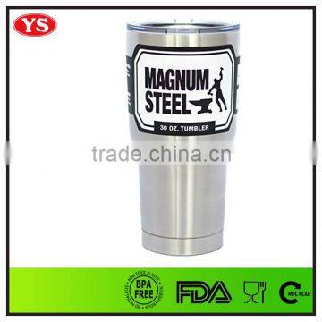2016 hot selling customized double wall 30oz vacuum stainless steel tumbler