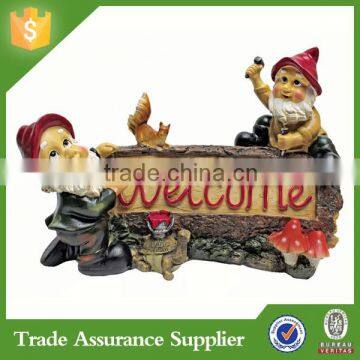 Hot Sales Custom Resin Welcome Gnome Figurine Garden Decoration