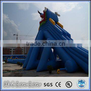 2015 hot sale plastic playground balls inflatable shark water slide for children