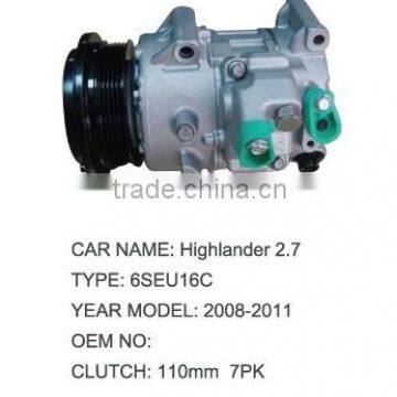 Auto A/C Compressor For TOYOTA Highlander 2.7