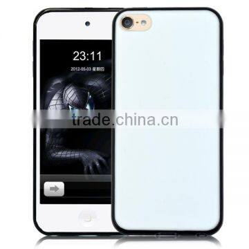 TPU Silicone bumper Frame with Matte PC Clear Hard back Skin Case Cover for iPod touch 6