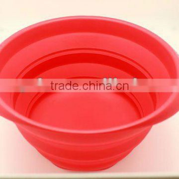 Food grade collapsible soup silicone bowl