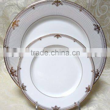 Bone China Dinnerware Set With Silver and Gold Design photo-2